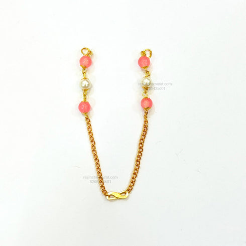 Light pink Pearl Rakhi Bracelet Chain